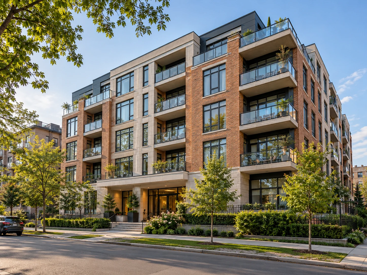 Contemporary condominiums in central Montréal neighbourhoods