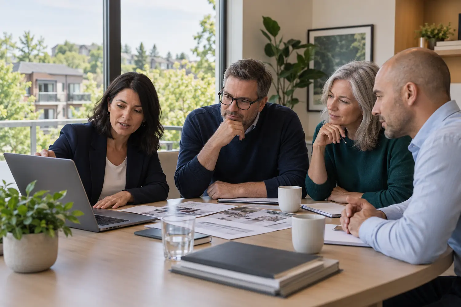 Board of directors discussing the management of their condominium