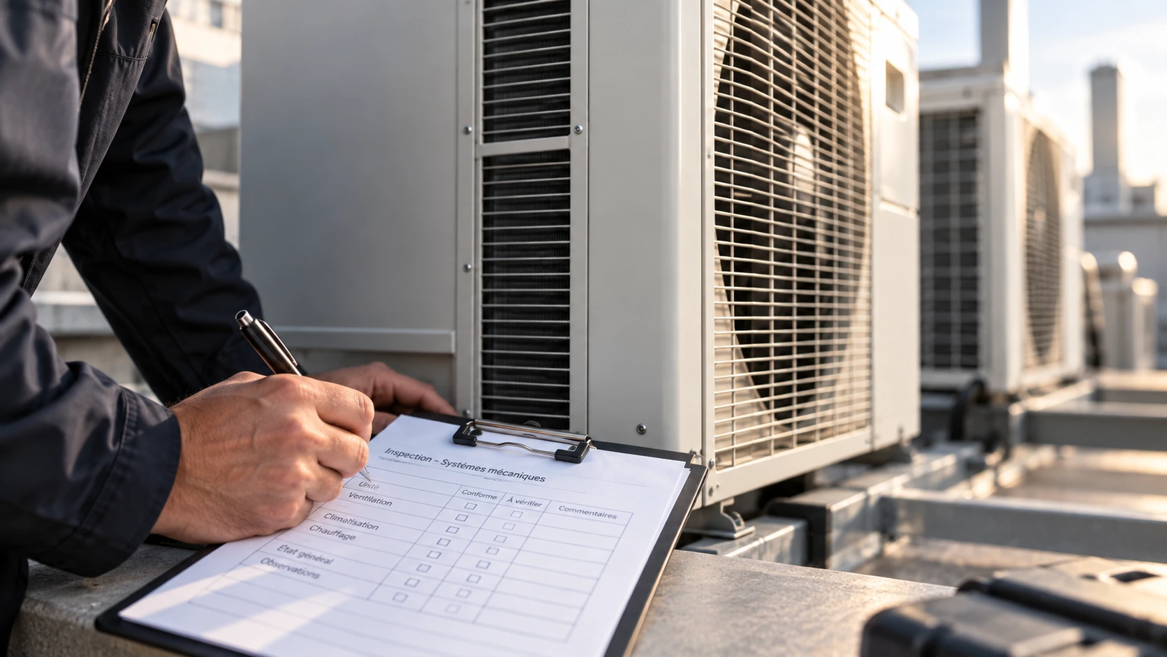 Preventive inspection of rooftop mechanical equipment